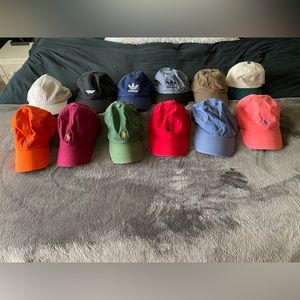 Assorted Hats, Polo, Adidas, Obey, and others